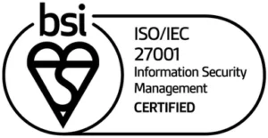 BSI ISO/IEC 27001 Information Security Management certified